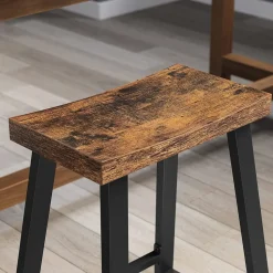 Best Sale SONGMICS 2 Tabourets incurvés Brun Vintage Noir