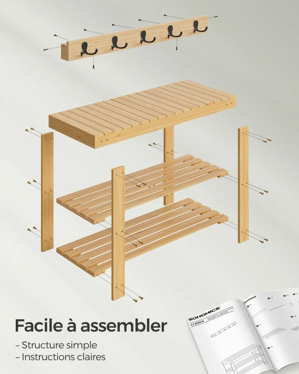 Online SONGMICS 2 Étagères à chaussures 4 niveaux Noir
