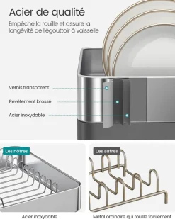 Best SONGMICS 2 Étagères à épices beige naturel