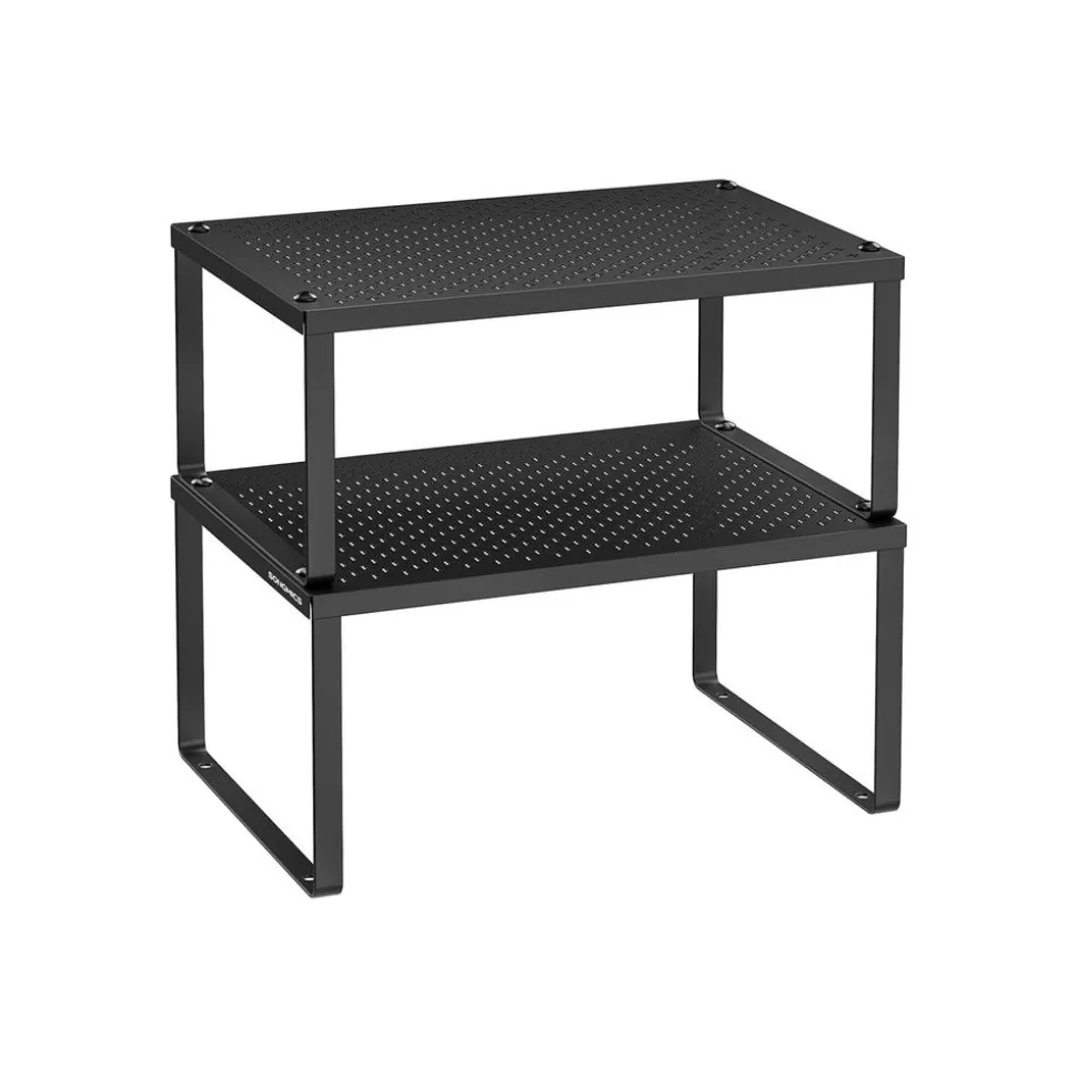 Flash Sale SONGMICS 2 étagères à épices en métal noir d'encre