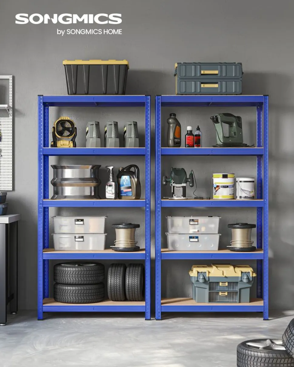 Store SONGMICS 2 Étagères 180 x 90 x 40 cm métal