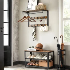 Cheap SONGMICS 4 Étagères de cuisine Noir + Naturel