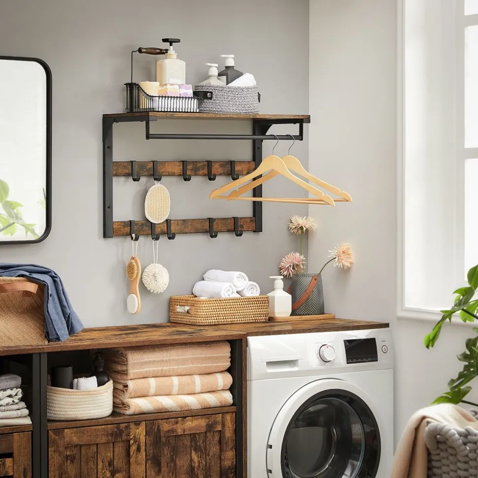 Cheap SONGMICS 4 Étagères de cuisine Noir + Naturel