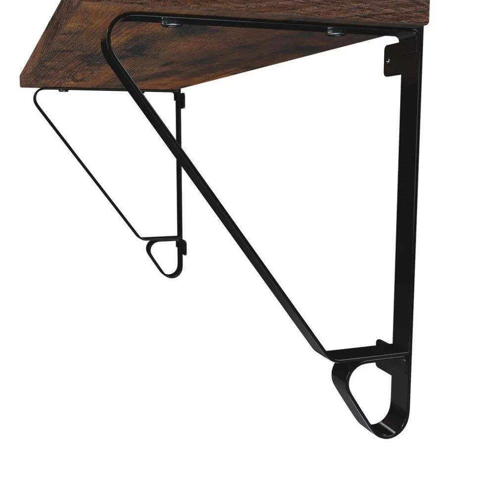 Best SONGMICS 2 Étagères flottantes industriel Brun Vintage Noir