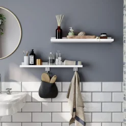 Flash Sale SONGMICS 3 Étagères murale suspendue longueur 80 cm Blanc