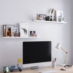 Flash Sale SONGMICS 3 Étagères murale suspendue longueur 80 cm Blanc