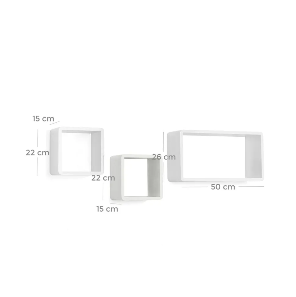 Sale SONGMICS 3 Étagères murales Blanc