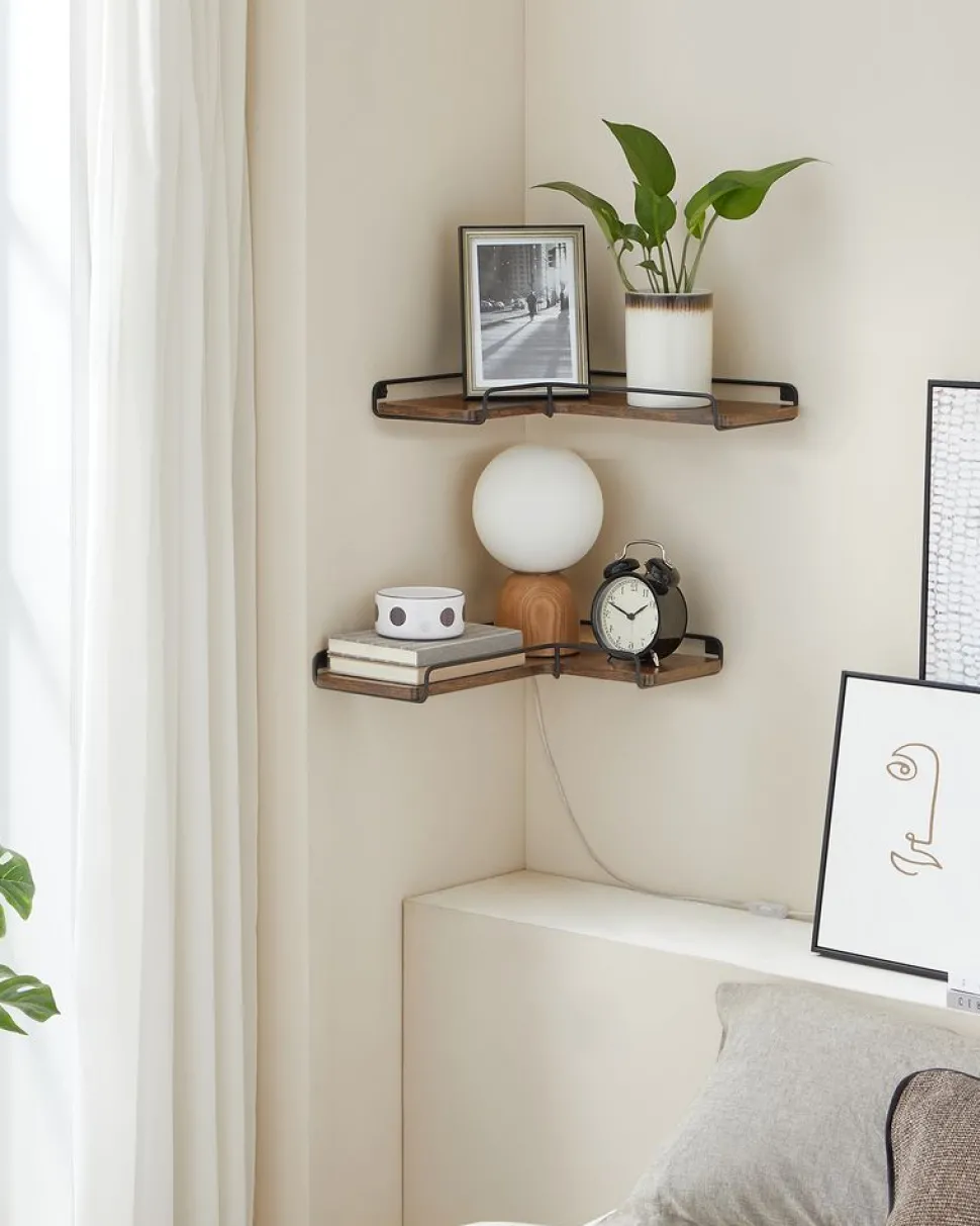 Sale SONGMICS 2 Étagères murales Blanc