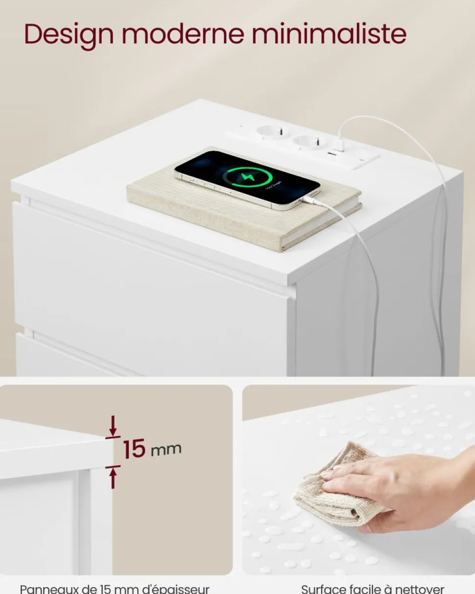 Store SONGMICS 3 Étagères murales en U noir