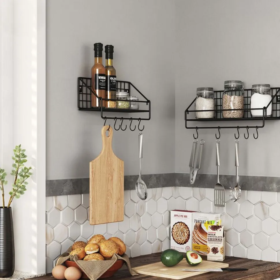 Online SONGMICS 2 Étagères murales grille Blanc