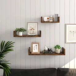 Flash Sale SONGMICS 3 Étagères murales industriel Marron Rustique