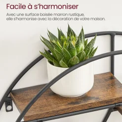 Hot SONGMICS 3 Étagères murales industriel Noir