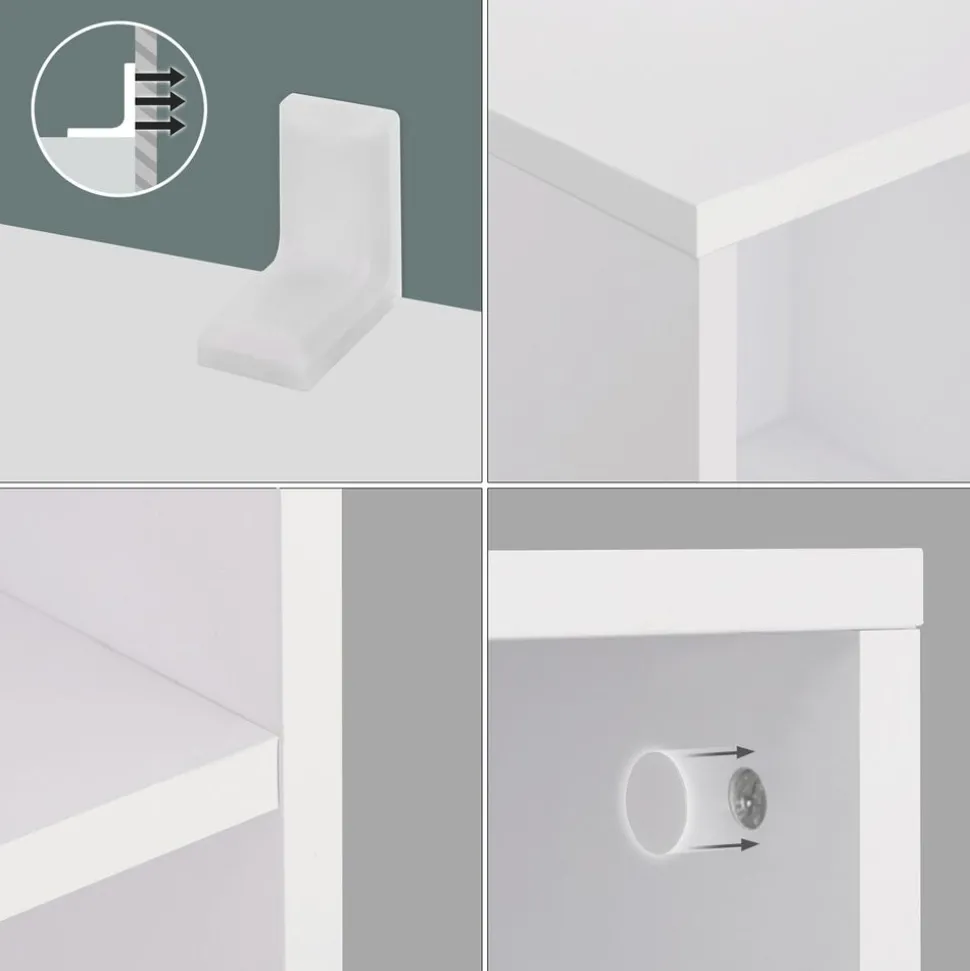 Fashion SONGMICS 3 Étagères murales Noir