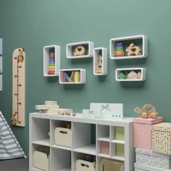 Best SONGMICS 3 Étagères murales rectangles Blanc