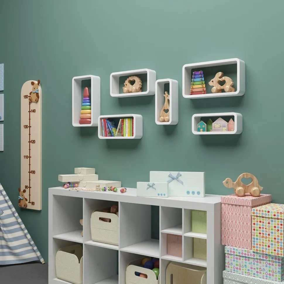 Best SONGMICS 3 Étagères murales rectangles Blanc