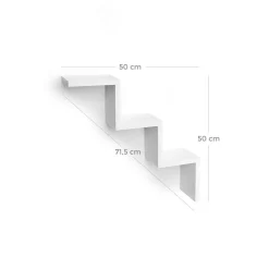 Store SONGMICS 2 Étagères murales zigzag Blanc