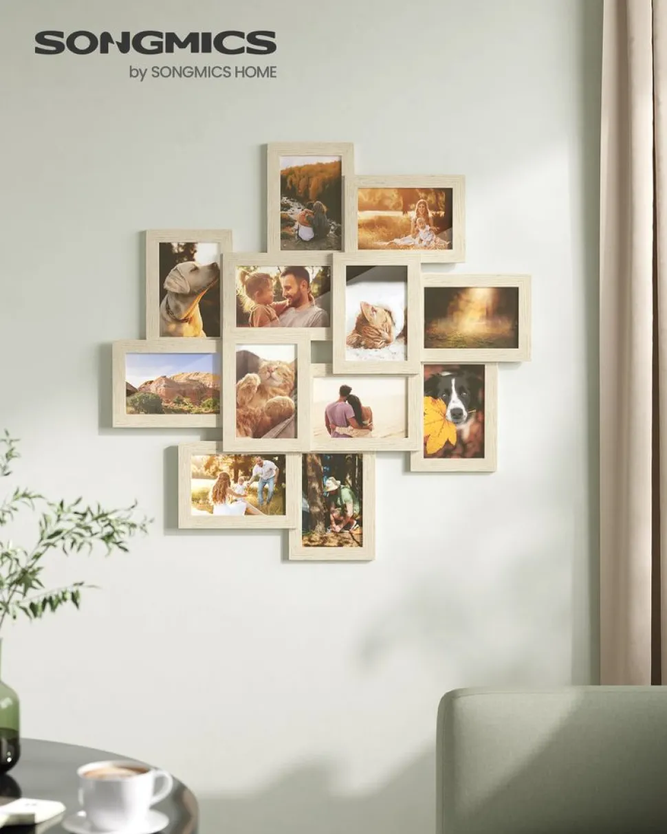 Hot SONGMICS 2 x 15 l poubelle double acier beige sable