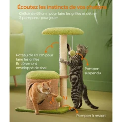 Cheap SONGMICS Arbre à chat 76,2 cm Gris