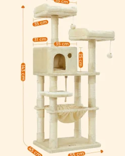 Flash Sale SONGMICS Arbre à chat 143 cm beige