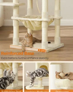 Flash Sale SONGMICS Arbre à chat 143 cm beige