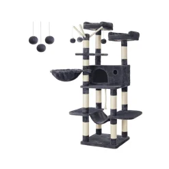 Discount SONGMICS Arbre à chat 164 cm gris anthracite