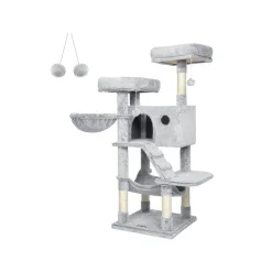 Discount SONGMICS Arbre à chat 135 cm gris bleuâtre