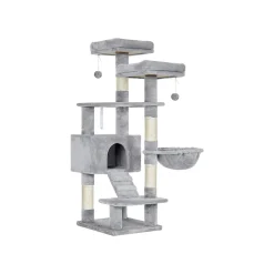 Store SONGMICS Arbre à chat 142 cm gris clair
