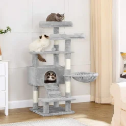 Store SONGMICS Arbre à chat 142 cm gris clair