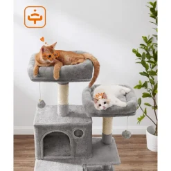 Cheap SONGMICS Arbre à chat 168 cm gris clair