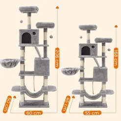 Cheap SONGMICS Arbre à chat 168 cm gris clair