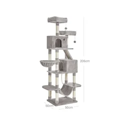 Flash Sale SONGMICS Arbre à chat 206 cm gris clair