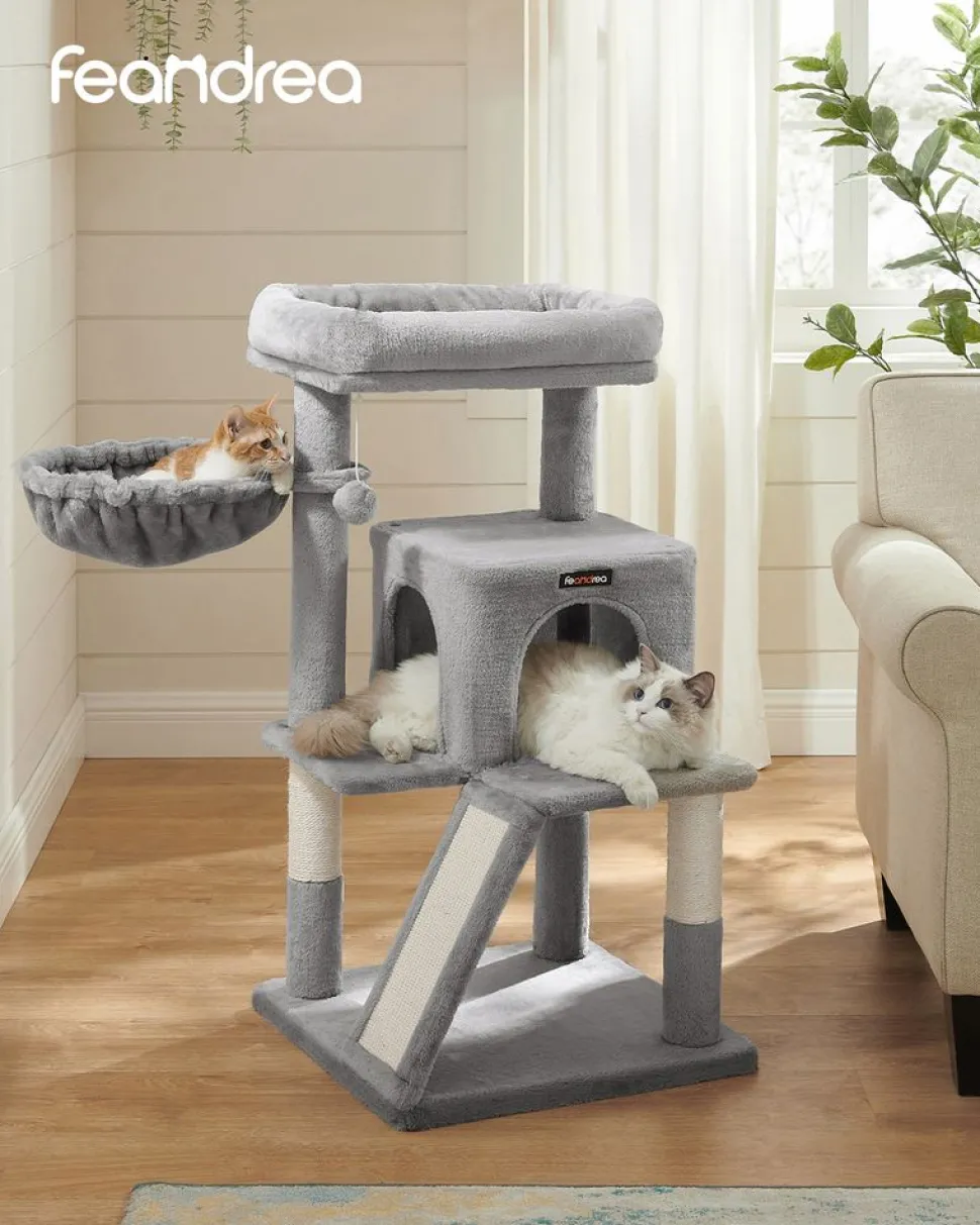 Shop SONGMICS Arbre à chat 96 cm gris clair