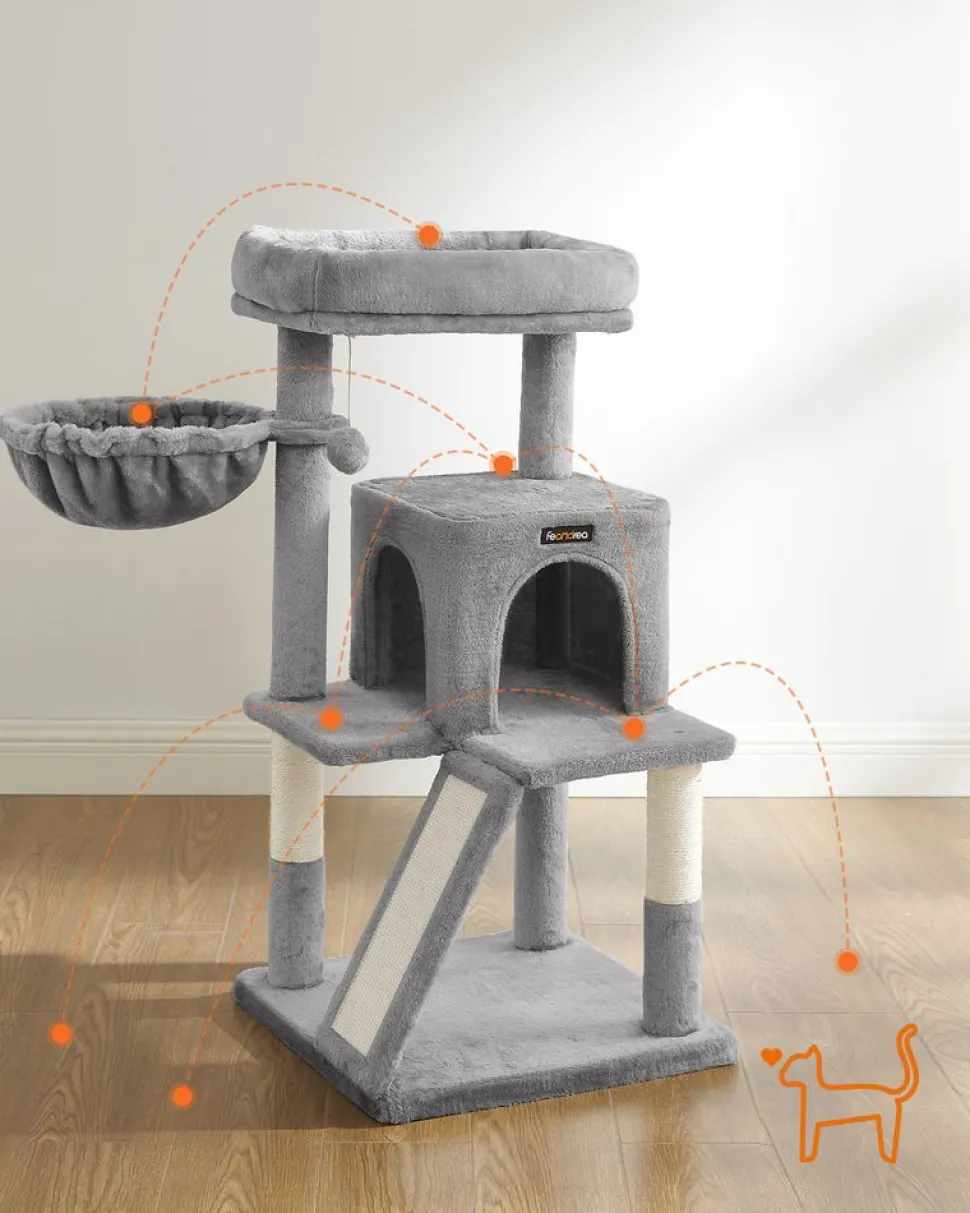 Shop SONGMICS Arbre à chat 96 cm gris clair