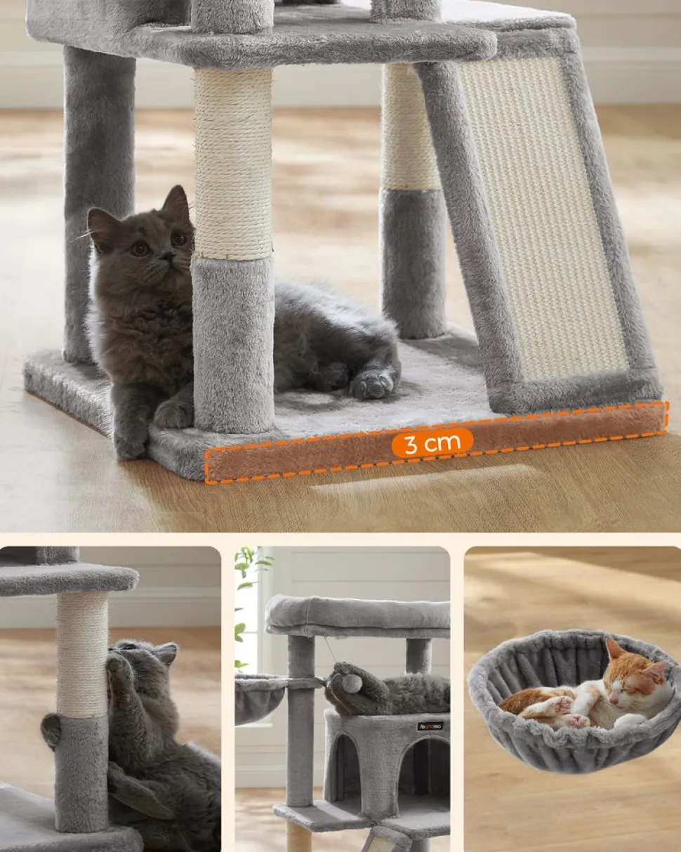 Shop SONGMICS Arbre à chat 96 cm gris clair