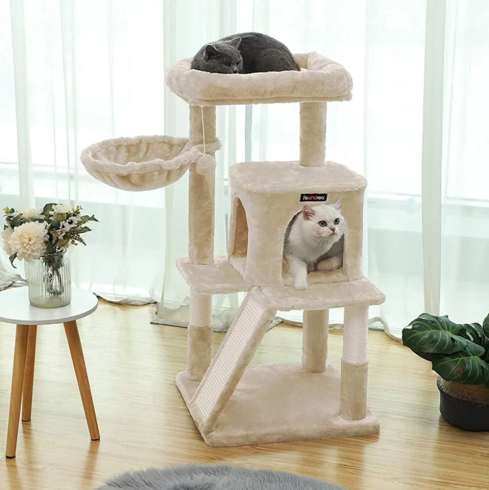 Shop SONGMICS Arbre à chat 96 cm gris clair