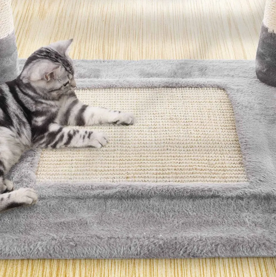 Outlet SONGMICS Arbre à chat 138 cm gris clair