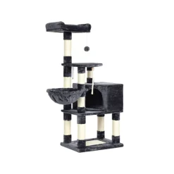 Outlet SONGMICS Arbre à chat 138 cm gris clair