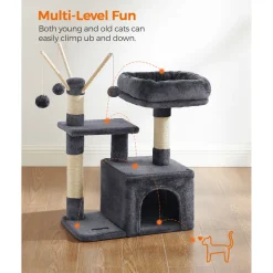 Best SONGMICS Arbre à chat 72 cm gris clair