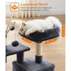 Best SONGMICS Arbre à chat 72 cm gris clair