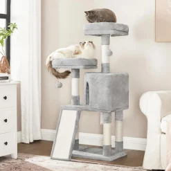 Cheap SONGMICS Arbre à chat 115 cm gris clair