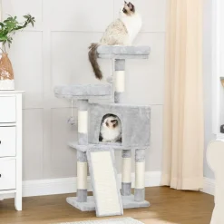 Cheap SONGMICS Arbre à chat 115 cm gris clair