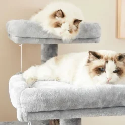 Cheap SONGMICS Arbre à chat 115 cm gris clair