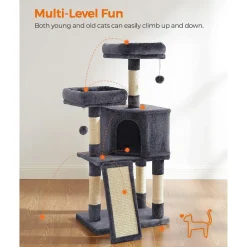 Cheap SONGMICS Arbre à chat 115 cm gris clair