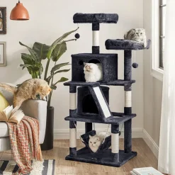 Best SONGMICS Arbre à chat 155 cm gris clair