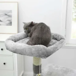 New SONGMICS Arbre à chat 110 cm gris clair