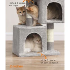 Clearance SONGMICS Arbre à chat 67 cm gris clair