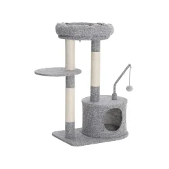 Best SONGMICS Arbre à chat 87 cm gris clair