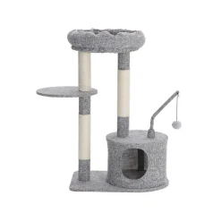 Best SONGMICS Arbre à chat 87 cm gris clair