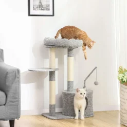 Best SONGMICS Arbre à chat 87 cm gris clair