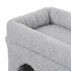 New SONGMICS Arbre à chat 90 cm gris clair Blanc